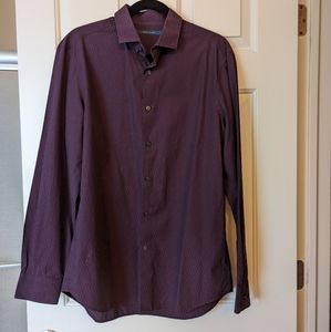 Perry Ellis burgundy button-down shirt